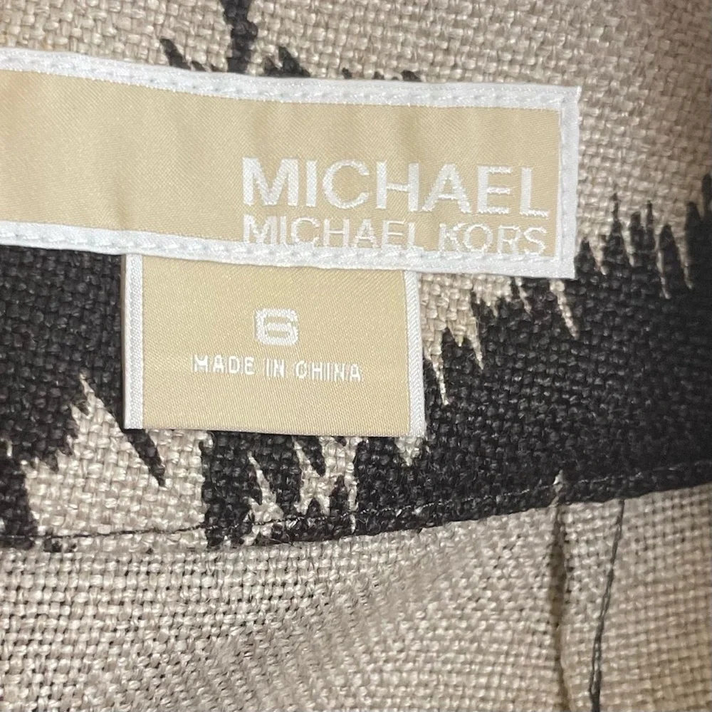 Michael Kors Black and Tan Floral Mini Skirt - Picture 4 of 8